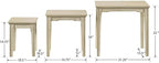 Kmax Nesting Tables Set of 3, Small Sofa Side Table Rustic Stacking End Table - Image 2