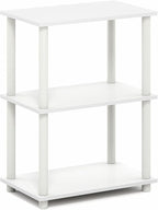 Furinno Turn-N-Tube Storage Shelves, 3-Tier Book Shelf, Corner Shelf, Toolless - Image 5