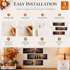 Rustic Halloween Decor, 3 Pcs Halloween Hanging Signs, Entryway Decor Wall - Image 7