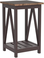 ChooChoo Farmhouse End Table, Rustic Vintage End Side Table - Image 5