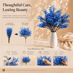 Mandy's 6 Bundles Artificial Royal Blue Baby’s Breath Flowers - Image 6