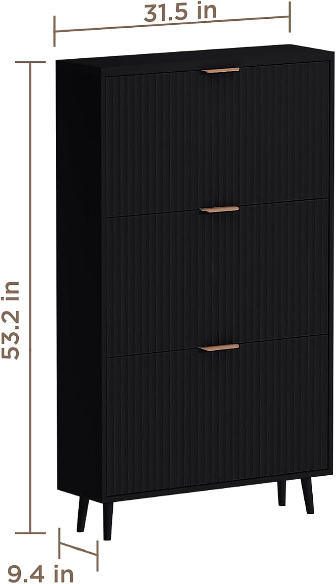 Shoe Cabinet Storage, Modern Freestanding Organizer - Image 2