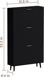 Shoe Cabinet Storage, Modern Freestanding Organizer - Image 2