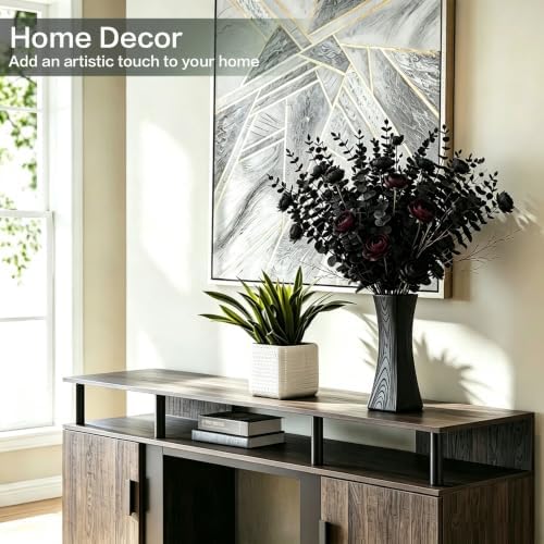 40 Pcs Black Artificial Eucalyptus Stems,Eucalyptus Leaves Greenery Stems - Image 5