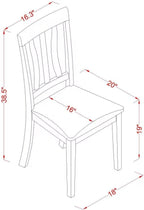 East West Furniture ANC-BLK-C Antique Dining Chairs - Image 3