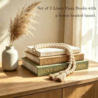 Aesthetic Decorative Books, Set of 3 Fake Book Boxes with Storage Space - Image 2