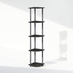 Furinno Turn-N-Tube Storage Shelves, 5-Tier Book Shelf, Corner Shelf, Toolless - Image 4