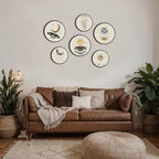Barydat 6 Pcs Boho Wooden Plant Wall Art Decor,Butterfly,8 Inch, 10 Inch - Image 3