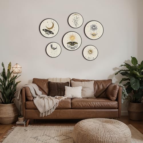 Barydat 6 Pcs Boho Wooden Plant Wall Art Decor,Butterfly,8 Inch, 10 Inch - Image 3