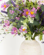 20" Artificial Flowers Bouquet for Vase Indoor, 6 stem Faux Silk Daisies Lavender Silver Dollar Eucalyptus Leaves Wildflower Floral Arrangement Home Decor for Living Room Dining Table Entryway - Image 7
