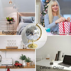 Disco Ball Globe Sculpture, 6.5in Gold Mirror Tabletop Decor - Image 4