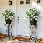 Artificial Geraniums for Outdoors, 8 Stems 17.7 Inch White Faux Geranium Bush Fake Flowers UV Resistant Fall Porch Patio Garden Planter Window Box Indoor Decor, Pot Not Included - Image 5