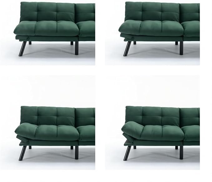 GDFStudio Hayezc Loveseat Sofa, Convertible Sofa Bed, 2-in-1 Folding Modern - Image 7