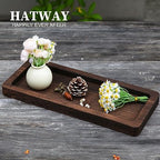 Hatway Long Wood Tray for Home Decor and Coffee Table Tray - Image 4
