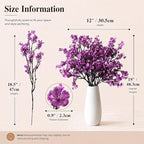 Mandy's 6 Bundles Artificial Lavender Baby’s Breath Flowers - Image 3