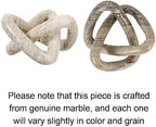 Creative Co-Op Modern Decorative Marble Link Knot, Beige - Image 7