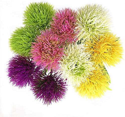 CATTREE Artificial Dandelion Flowers, Plastic Plants Shrubs Bushes Fake Grass Wedding Indoor Outdoor Home Garden Verandah Centerpieces Arrangements Party Decoration Planting Filler - White 10 Pcs - Image 6