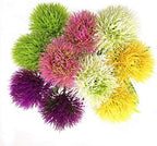 CATTREE Artificial Dandelion Flowers 5 Color x 2pcs Purple Pink White Green Yellow - Total 10 Pcs. Plastic Plants Shrubs Bushes Fake Grass Wedding Indoor Outdoor Home Garden Decoration Planter Filler - Image 5