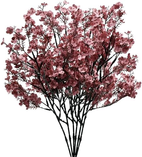 Mandy's 6 Bundles Artificial Mauve Baby’s Breath Flowers by Mandys