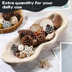 Nuogo 16 Inch Wooden Wavy Edge Dough Bowl Supplies, Light Wood Color - Image 4