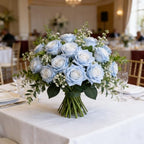 Kimura's Cabin 12pcs Real Touch Roses Artificial Flowers Lifelike Rose,Blue - Image 3
