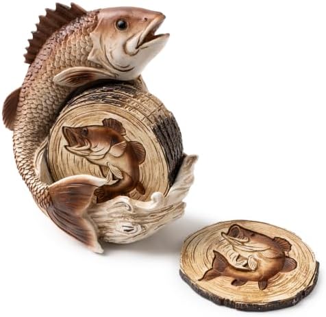 Fishing Coasters Set of 6 - Handcrafted Fishing Decor & Gifts for Fisherman - Image 7