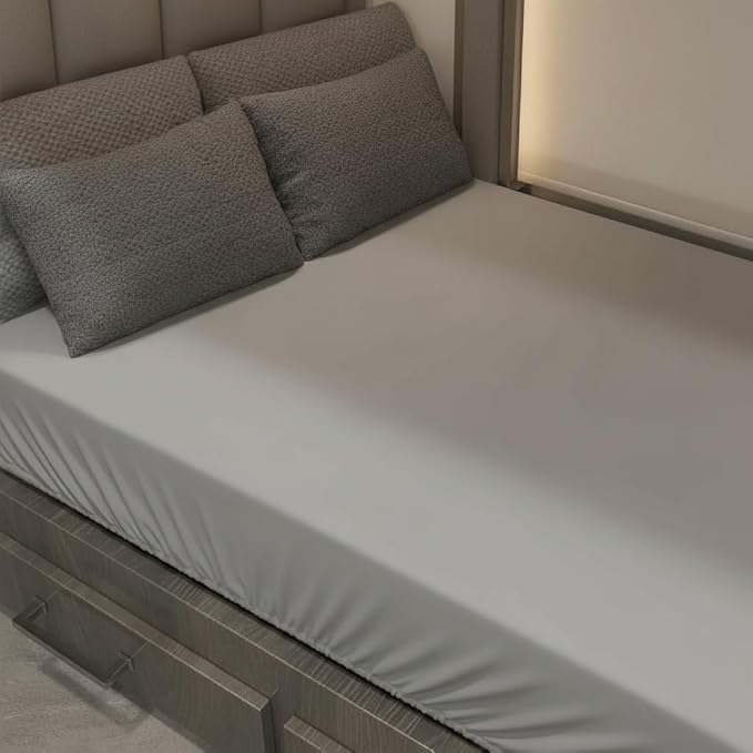 Stretchy Twin Fitted Sheet for 4 Inch Low Profile Mattress - Image 4