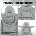 Landical Buddha Sandstone Statues Zen Monk Sculptures,Laughing Buddha - Image 3