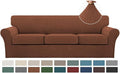 Turquoize 4 Piece Sofa Covers for 3 Cushion Couch Sofa Slipcover Soft Couch by Turquoize