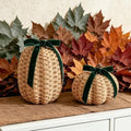 DN DECONATION Fall Pumpkin Decor, Fake Rattan Pumpkin Decorations for Home by DNDECONATION
