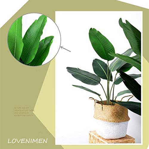 Artificial Plants Tropical Leaves, Fake Greenery Banana Tree Faux Palm Plant Large Leaf Indoor Outdoor Home Garden Office Verandah Wedding Floral Arrangement Decor Party Decoration - 1 Pack - Image 3