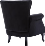 Mid Century Modern Accent Chair Upholstered Armchair Comfy Velvet Fabric Single - Image 8