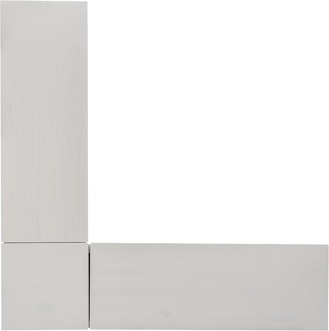 Linon Harris White Solid Pine Backless Nook - Image 23