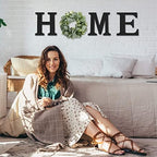 Pinkpum Wood Home Sign with Eucalyptus Wreath for O Home Decor Wall Decor - Image 3
