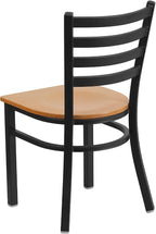 Flash Furniture 2 Pack HERCULES Series Black Ladder Back Metal Restaurant Chair - Image 5