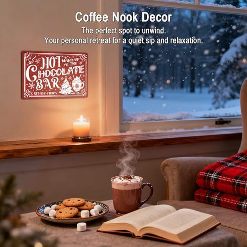 Hot Chocolate Bar Sign for Christmas Kitchen Wall Art Decor - Image 7