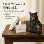 The Bridge Collection Black Bear and Cardinal Friend Figurine - Image 3
