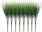 XLFAQXM 8 Pack Artificial Plants Flowers Grass Shrubs No Fade Faux Plastic Flowers Outdoor for Farmhouse Garden Porch Patio Indoor Wedding Decoration Greenery Fake Plants uv Resistant (3#Green) - Image 7
