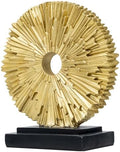 Round Statue for Home Decor, Abstract Office Desk Sculpture for Men,Gold by Paytonture