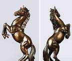 Lependor 12 inch Standing Horse Resin Statue for Home Decor Animal Ornament Sculpture Art Figurine Decorative - Bronze - Image 4