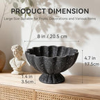 Pedestal Decorative Bowl, 8" Footed Ruffle Fruit Bowl for Home Decor - Image 5