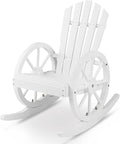Outvita Adirondack Rocking Chair, Wood Wagon Rocker, Outdoor Wooden Carbonized by Outvita