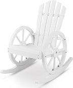 Outvita Adirondack Rocking Chair, Wood Wagon Rocker, Outdoor Wooden Carbonized by Outvita