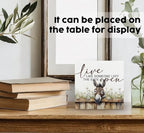 Donkey Bathroom Decor Sign - FarmHouse Cottagecore Animal Wooden Signs,Rustic Farmhouse Live Like Someone Left The Gate Open Wood Sign Home Decor,Donkey Signs For Bathroom - Image 3