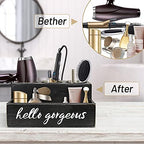 Unistyle Hair Blow Dryer Holder Black Curling Iron Holder Countertop, Hair Tools & Styling Supplies Organizer Flat ,Bathroom Counter Organizer for Accessories, Makeup, Toiletries Storage - Image 4