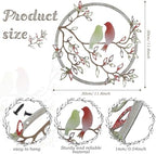 Ferraycle Metal Wall Art Bird on Tree Branch Silhouette Bird Hanging Ornament Porch Wall Decor for Living Room Outdoor Garden Bedroom Office Housewarming Party Decoration(Elegant Color) - Image 2