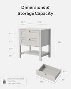 EYYTHUNG Tall Modern Nightstand - Image 2