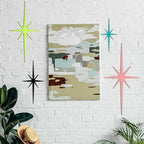 Blulu 4 Pcs Starburst Shaped Wall Decor Mid Century Modern Art,Mid Century - Image 4
