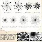 Blulu 8 Pcs Metal Starburst Wall Art, 3D Crystal Teardrop Rhinestone Wall Sculptures, Modern Mid Century Hanging Accents Decor for Living Room Bedroom Entryway Office Home Decoration - Image 3