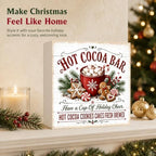 Christmas Decorations Hot Cocoa Bar Gingerbread Wooden Box Sign - Image 5